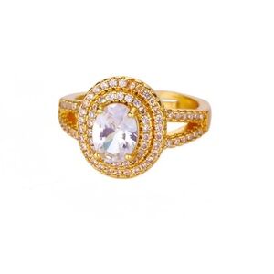 Gold PVD Coated Adjustable Halo Ring